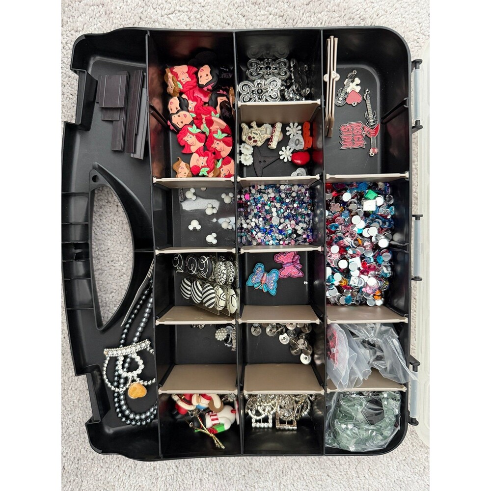 Crafting Box Hair Accessories Necklace Jewelry Charms Baubles Craft Bundle